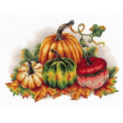 Kit de point de croix «Citrouilles colorées» SNV-789