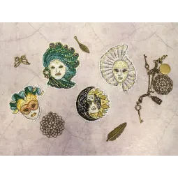 Набор для вышивания крестом "Магниты. Венецианские маски" SR-849