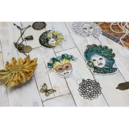 Kreuzstich-Set "Magnete. Venezianische Masken" SR-849