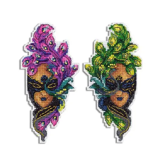 Cross stitch kit "Mask Peacock" SR-850