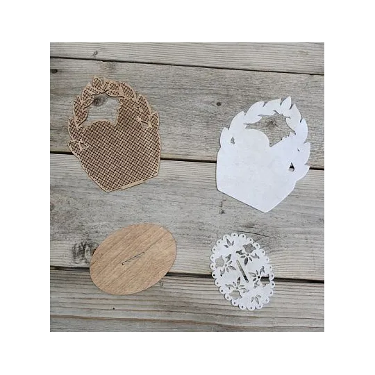 Cross-stich on wooden base "Easter mother hen" SO-075 (ES)