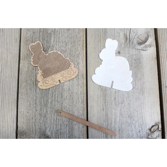 Cross-stich on wooden base "Colorful Easter" SO-078 (ES)