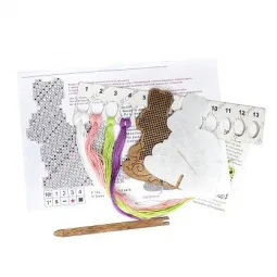 Cross-stich on wooden base "Colorful Easter" SO-078 (ES)