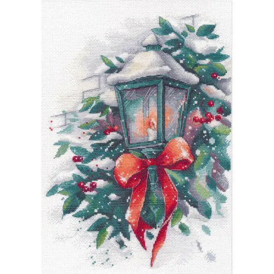 Cross stitch "Winter lantern" S1525