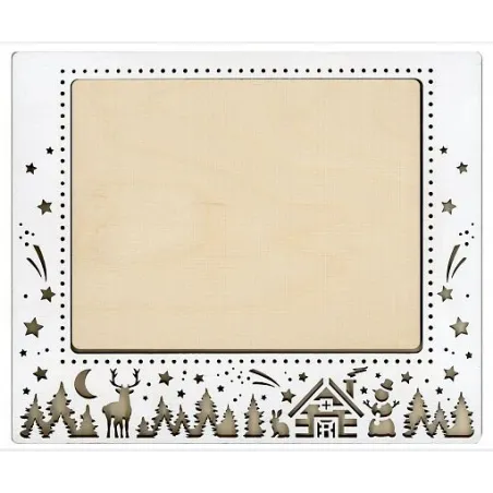 Cadre "Paysage d'hiver" horizontal moyen OR-276
