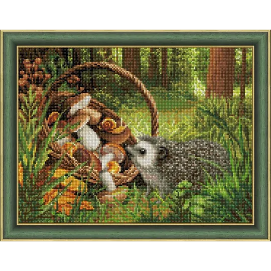 Igel im Wald 40x30 cm AM1760