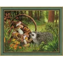 Igel im Wald 40x30 cm AM1760