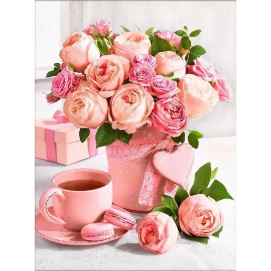 Bouquet Pink tea party 30*40 cm AM1883