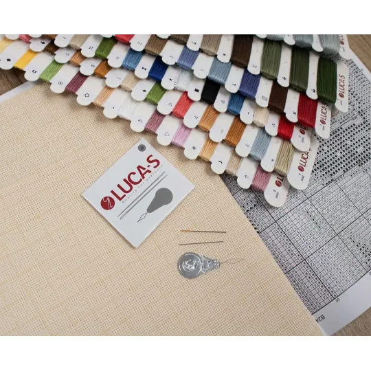 Набор для вышивания крестиком Рождественские щенки 50x35 см SB2414