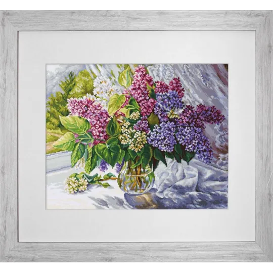 Cross stitch kit Lilac Bouquet 40x32 cm SB7015