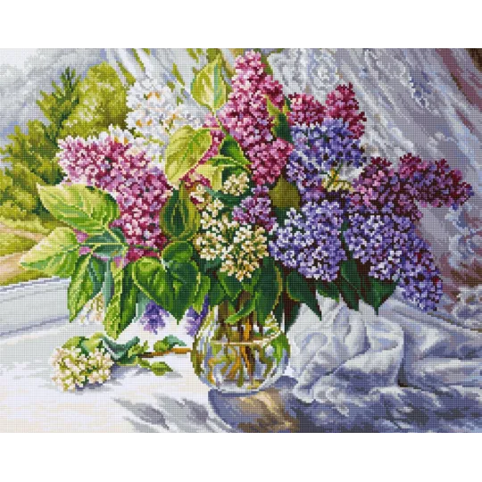 Cross stitch kit Lilac Bouquet 40x32 cm SB7015