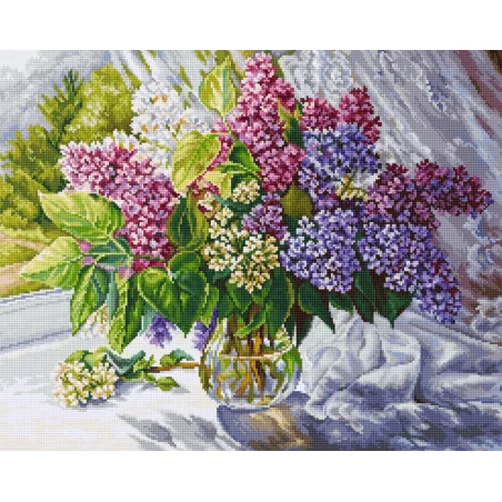 Cross stitch kit Lilac Bouquet 40x32 cm SB7015