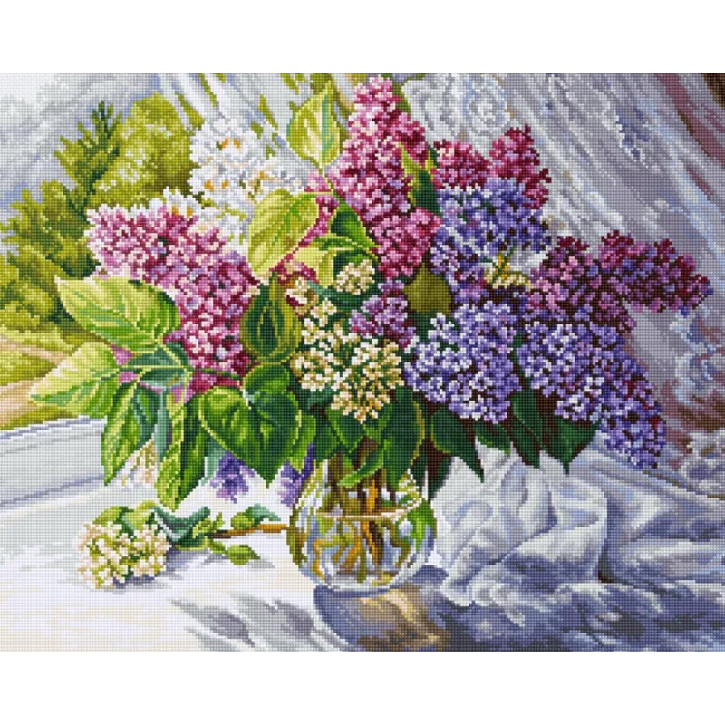 Cross stitch kit Lilac Bouquet 40x32 cm SB7015