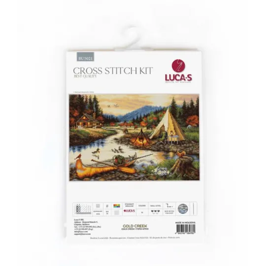 Kit de point de croix Gold Creek (version petit format) 33x22 cm SBU5021