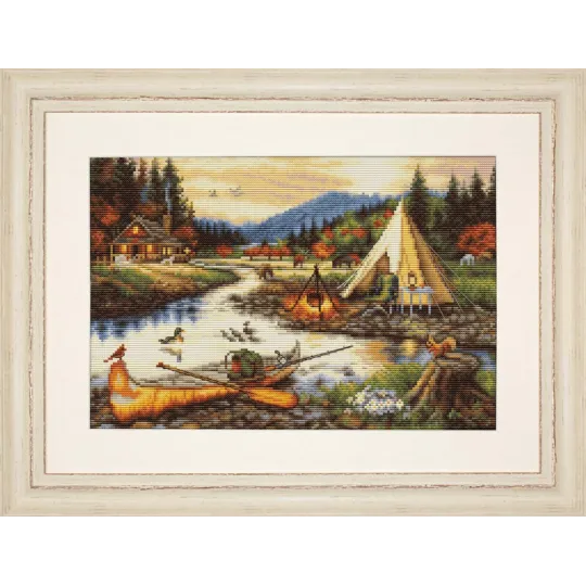 Kit de point de croix Gold Creek (version petit format) 33x22 cm SBU5021