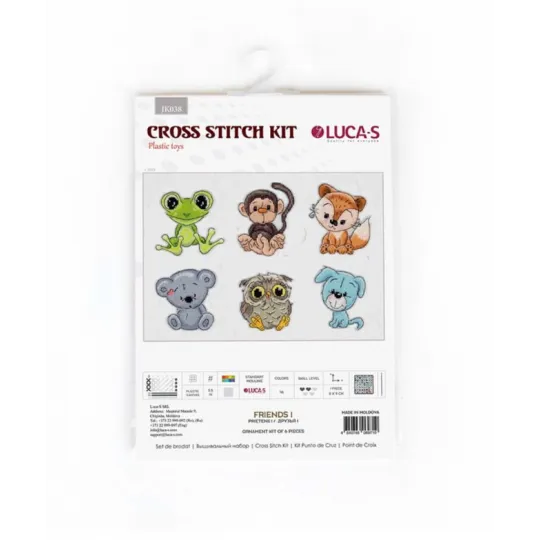 Kit de point de croix Amis 1 8x9 cm SJK038
