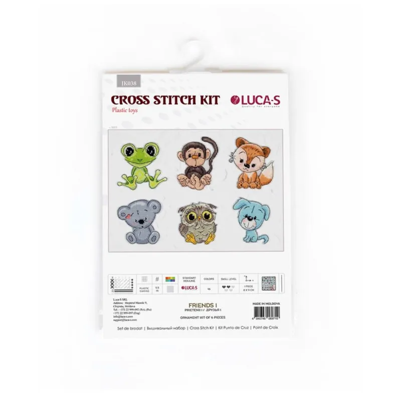 Kit de point de croix Amis 1 8x9 cm SJK038