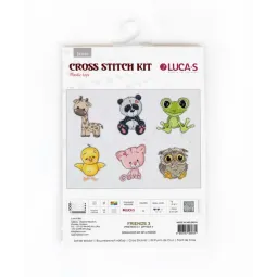 Kryželiu siuvinėjimo rinkinys Friends 3 8x9 cm SJK040