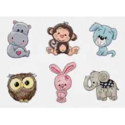 Cross stitch kit Friends 4 8x9 cm SJK041