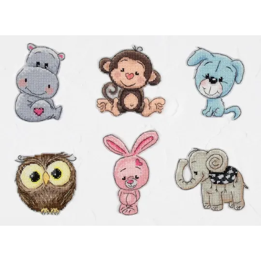 Набор для вышивания крестом Друзья 4 8x9 см SJK041