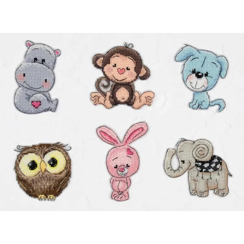 Набор для вышивания крестом Друзья 4 8x9 см SJK041