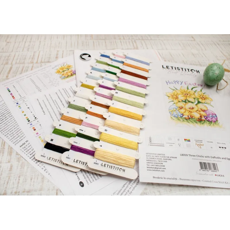 Three Chicks with Daffodils and Egg 15x18,5cm SLETIL8059 (ES)