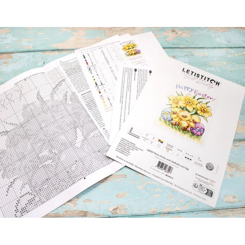 Three Chicks with Daffodils and Egg 15x18,5cm SLETIL8059 (ES)