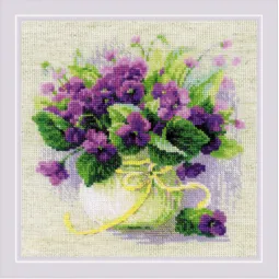 Rankdarbių rinkinys Žibutės vazonėlyje 22x22 SR2091