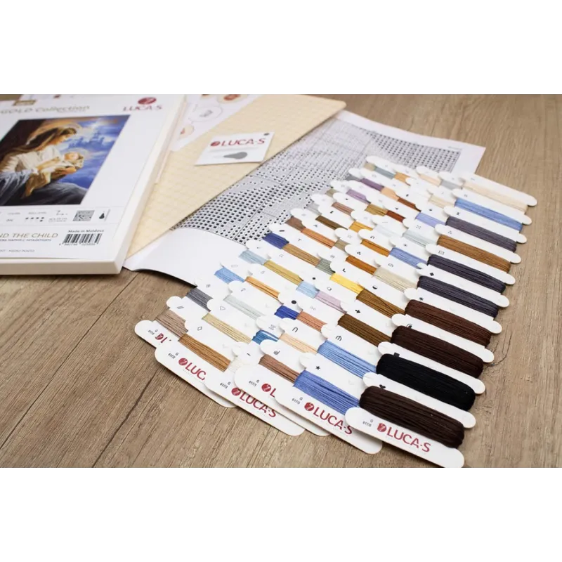 Набор для вышивания крестиком Святая Мария и дитя 29x40cm SB617