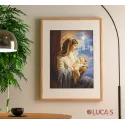 Набор для вышивания крестиком Святая Мария и дитя 29x40cm SB617