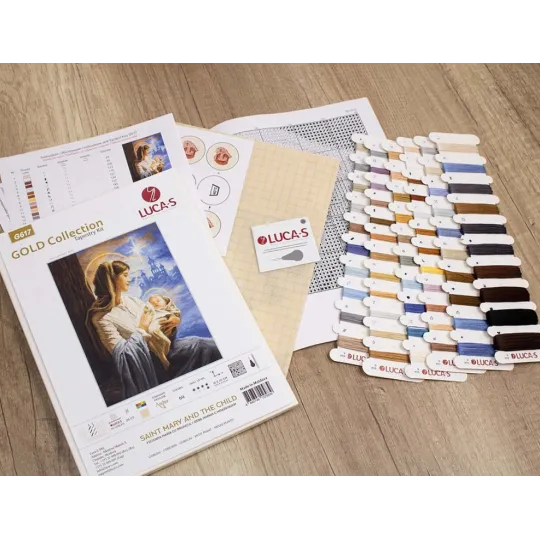 Набор для вышивания крестиком Святая Мария и дитя 18x25cm SG617