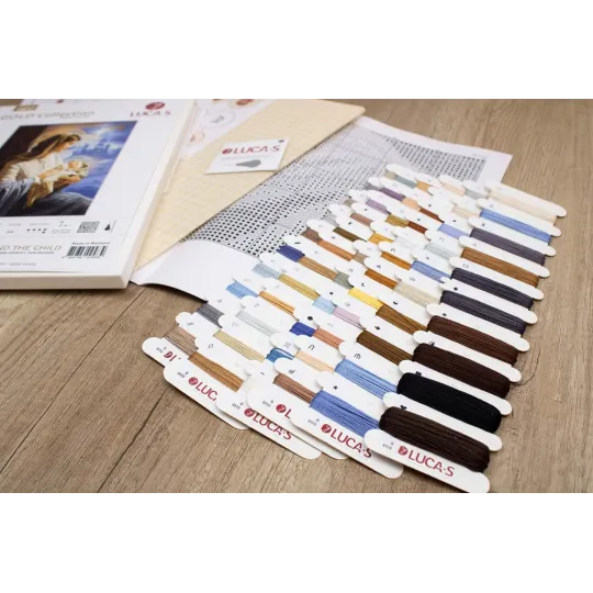 Набор для вышивания крестиком Святая Мария и дитя 18x25cm SG617