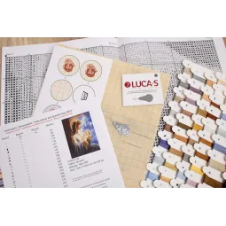 Kit de point de croix Sainte Marie et l'Enfant 18x25cm SG617