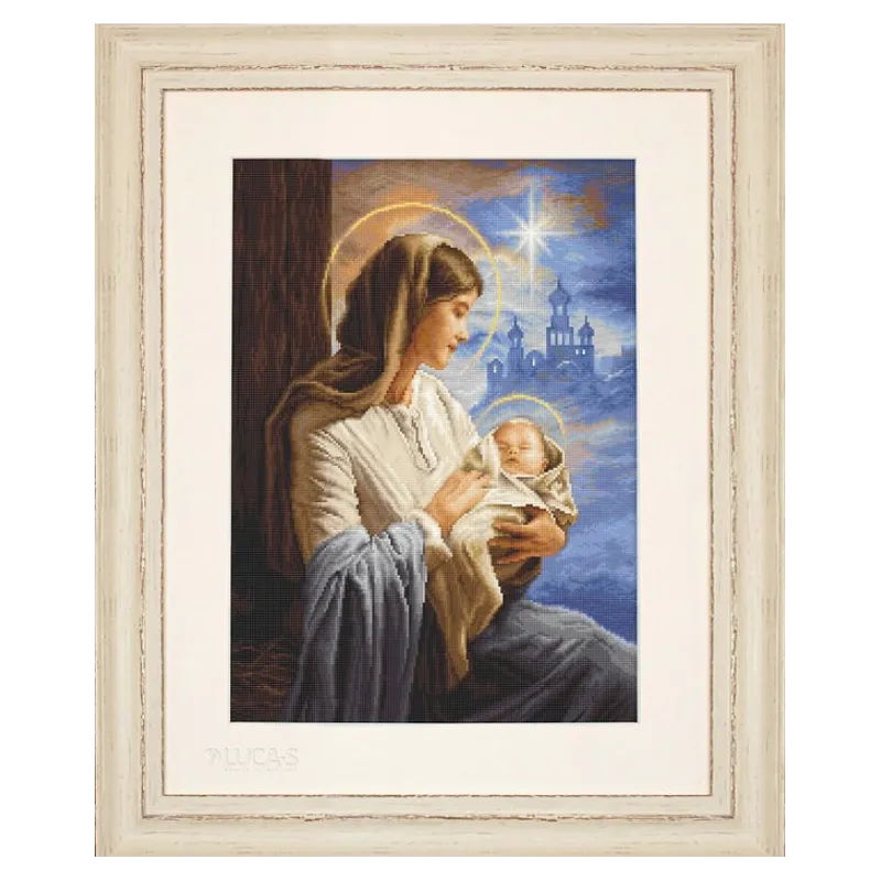 Набор для вышивания крестиком Святая Мария и дитя 18x25cm SG617