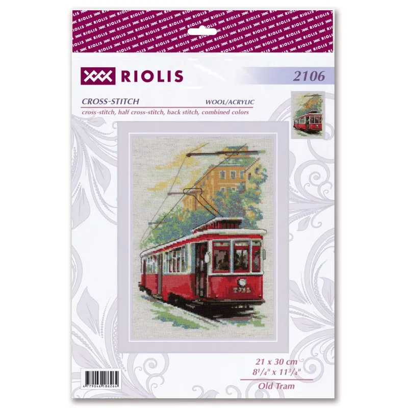 Kryželiu siuvinėjimo rinkinys Senas tramvajus 21x30 SR2106