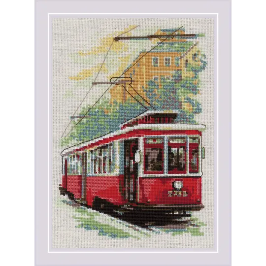 Cross stitch kit Old Tram 21x30 SR2106