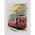 Kreuzstichset Alte Straßenbahn 21x30 SR2106