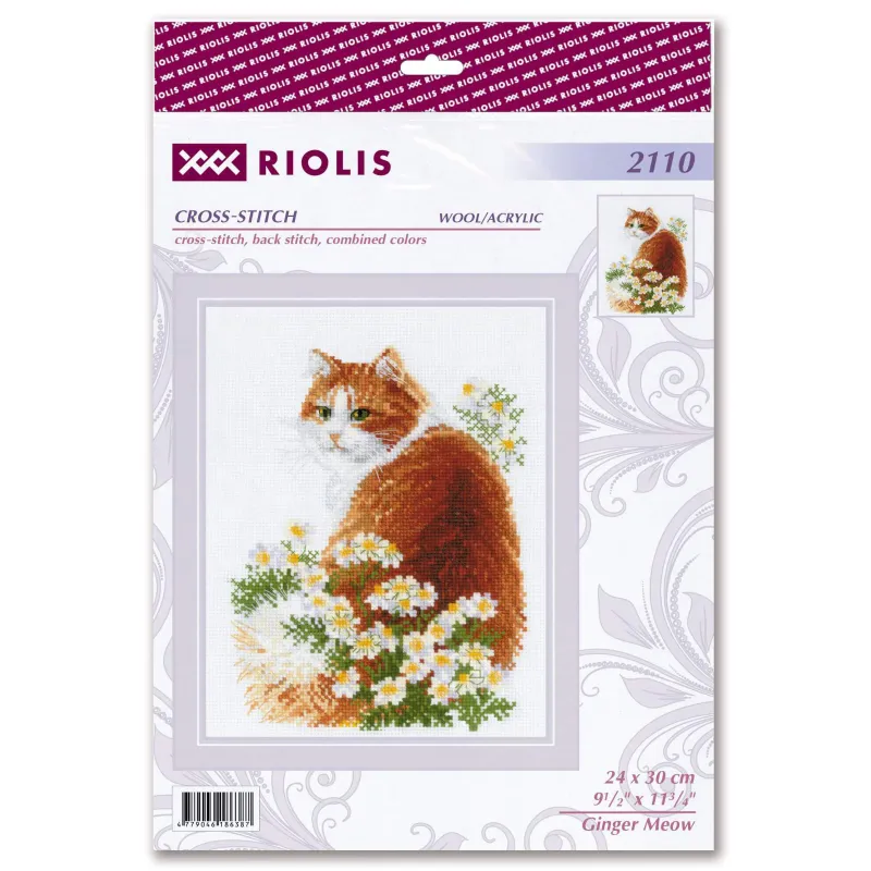 Kit de point de croix Ginger Meow 24x30 SR2110
