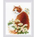 Siuvinėjimo kryželiu rinkinys Ginger Meow 24x30 SR2110