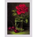 Cross stitch kit Rose and Sweet Cherry 15x21 SR2123