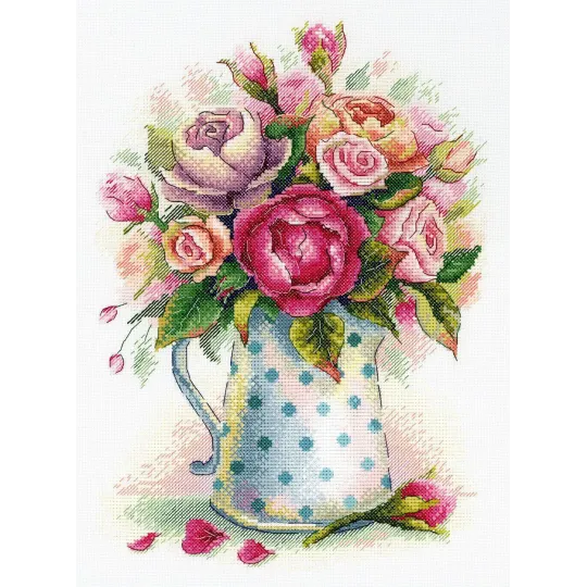 Cross stitch kit "Bouquet of lovely roses" SA-052