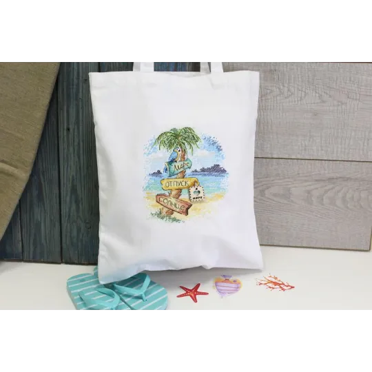 Wasserlöslicher Canvas Kreuzstich-Set "Weg zum Meer" SV-688