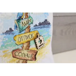 Water-soluble canvas cross stitch kit "Road to the sea" SV-688