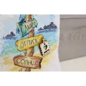 Water-soluble canvas cross stitch kit "Road to the sea" SV-688