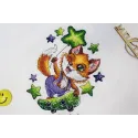 Water-soluble canvas cross stitch kit "Fox-skateboarder" SV-803