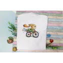 Wasserlöslicher Canvas-Kreuzstich-Set "Bunny cyclist" SV-804
