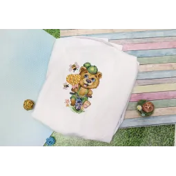 Водорастворимый набор для вышивания крестиком на канве "Забавный медведь" SV-805