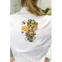 Водорастворимый набор для вышивания крестиком на канве "Забавный медведь" SV-805