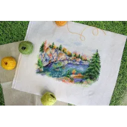 Набор для вышивания крестом "Карелия. Рускеала парк" SNV-802