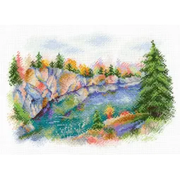 Kit de point de croix "Karelia. Parc Ruskeala" SNV-802